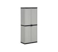 Armoire de rangement - vidaXL - 340983 - 3 étagères - Gris/noir - 68x40x168cm