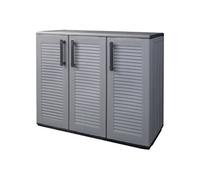 vidaXL Armoire de Rangement de Jardin Gris et Noir 102x37x84 cm PP