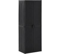 vidaXL Armoire de rangement de jardin Noir 65x45x172 cm PP Rotin 151238