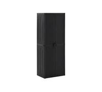 vidaXL Armoire de rangement de jardin Noir 65x45x172 cm PP Rotin 151237