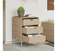 Armoire de Rangement de Jardin Organisateur Patio Marron Résine Tressée vidaXL