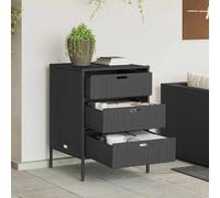 Armoire de Rangement de Jardin Organisateur Patio Marron Résine Tressée vidaXL