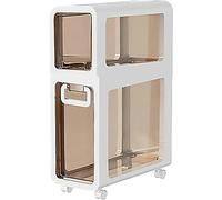Armoire de rangement de salle de bain avec 4 tiroirs et roulettes, armoire d'angle de grande capacité, commode étroite de rangement verticale pour salle de bain, petits espaces et espaces