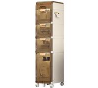 Armoire de rangement de salle de bain avec roulettes, vitrine à poser au sol, armoire de salle de bain haute et étroite, armoire de rangement mince, étagère de rangement d'angle pour la cuisine