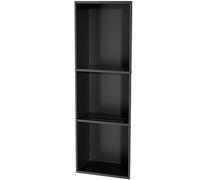 Armoire de rangement de salle de bain en acier inoxydable avec support décoratif pour papier toilette et cuisine Noir 28 x 90 x 12 cm