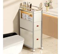 Armoire de rangement de salle de bain - Organisateur autonome avec tiroir pour cuisine et espaces de vie - Armoire de sol durable avec capacité de charge stable - Solution de rangement polyvalente.