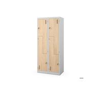 Armoire de rangement de type L, gris / chêne Sonoma : Eco Design JULIA, 800 x 1850 x 400 mm