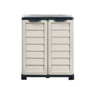 Armoire de Rangement - DECONATION - Modulaire - 76 x 46 x H 89 cm - Gris - Résistante aux intempéries