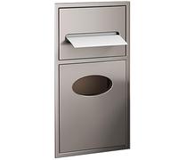 Armoire de rangement décorative en acier inoxydable avec poubelle pour salle de bain, salon, chambre à coucher, cuisine, salle de bain - Noir 20 x 52 x 13,5 cm