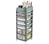 Armoire de Rangement des organismes cosmétiques, tiroirs Transparents à Plusieurs Couches, Plancher à Grande Armoire étroite autoportant avec étagères pour Le Salon ou la Chambre