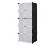 Armoire de rangement Diy Penderie 10 Cubes Armoire de placard modulaire avec barre de suspension Portes Blanc et Noir Présentation:Avez-vous besoin d'un Cube Storage universel ? Si c'est le cas, vous 
