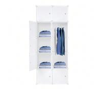 Armoire de rangement Diy Penderie 10 Cubes Armoire de placard modulaire avec barre de suspension Portes Blanc et Noir Présentation:Avez-vous besoin d'un Cube Storage universel ? Si c'est le cas, vous