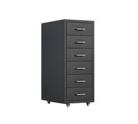 Armoire de rangement en acier robuste à 6 couches de grande capacité pour le bureau et la maison Commode multifonction noire parfaite pour la gestion des données et des documents