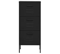 Armoire de rangement en acier - vidaXL - Noir - 42,5x35x101,5 cm - Capacité totale 60 kg