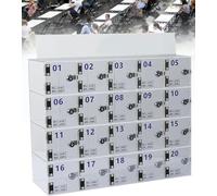 Armoire de rangement en acrylique pour téléphone avec clés murales - Nizer sécurisé pour les bureaux et les espaces publics, idéal pour des solutions de rangement sûres