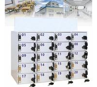 Armoire de rangement en acrylique pour téléphone portable avec serrure 12/15/20/25/30/40/50/60/80/100 emplacements pour appareils mobiles sécurisés Idéal pour les bureaux et les écoles