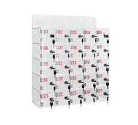 Armoire de rangement en acrylique pour téléphone portable avec serrures de porte et clés, 25 emplacements pour un rangement sécurisé de prison, boîte de verrouillage autonome