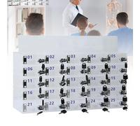 Armoire de rangement en acrylique pour téléphone portable avec serrures de porte et clés pour salle de classe, bureau et employés