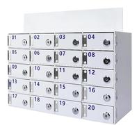 Armoire de rangement en acrylique pour téléphone portable - Boîte de rangement murale avec serrures de porte et clés - Casier sécurisé pour téléphone portable pour usine, école, bureau