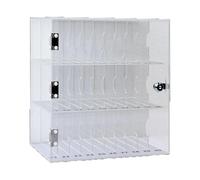 Armoire de rangement en acrylique pour téléphone portable - Coffre-fort transparent avec serrure numérique et clé, 75 compartiments, idéal pour l'école, appareil mobile sécurisé