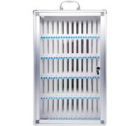 Armoire de rangement en aluminium pour téléphone avec 48 emplacements, organiseur mural avec poignée et chiffres, parfait pour les examens scolaires et l'utilisation au bureau, une couleur 60