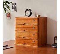 Armoire de rangement en bois massif - 4 tiroirs verrouillables entièrement assemblés - Boîte de classement avec tiroir de bureau pour une gestion efficace des documents