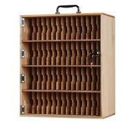 Armoire De Rangement en Bois pour Téléphone Portable Casier De Conférence Épais avec Serrure À Clé pour École, Entreprise(60bits)