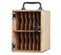 Armoire De Rangement en Bois pour Téléphone Portable Casier De Conférence Épais avec Serrure À Clé pour École, Entreprise(12bits)