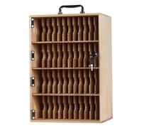 Armoire De Rangement en Bois pour Téléphone Portable Casier De Conférence Épais avec Serrure À Clé pour École, Entreprise(48bits)