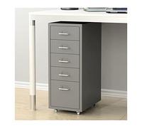 Armoire de rangement en métal avec système de verrouillage, 5 tiroirs, sous le bureau roulant pour documents juridiques/lettres/A4, entièrement assemblée, parfaite pour la maison et le bureau