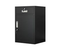 Armoire de rangement en métal pour bureau à domicile avec étagères réglables et compartiments verrouillables Noir Nizer pour fournitures de bureau et documents