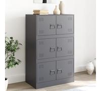 Armoire de rangement en métal pour la maison, le bureau et la cuisine - Anthracite 67 x 39 x 107 cm - Buffet polyvalent en métal - Solution de rangement pour salon et espace de travail