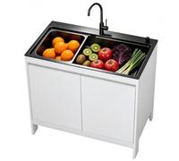 Armoire de rangement en nid d'abeille for évier en acier inoxydable