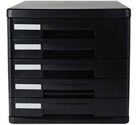 Armoire de rangement en plastique à 5 tiroirs - Grande capacité - Format A4 - Pour documents et archives - Peu encombrante - Fourrure de bureau