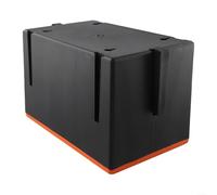Armoire de rangement en plastique avec compartiments à outils multi-grilles pour matériel empilable PP et montage mural (4 grilles oranges)