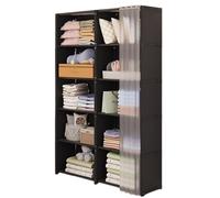 Armoire de rangement en tissu - Étagère d'organisation de vêtements, armoire de chambre portable | Structure couverte du vêtement, grande unité d'économie d'espace pour chaussures de vêtements sacs