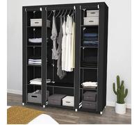 Armoire de rangement en tissu noir - OUI - Grande capacité 175*150*45cm