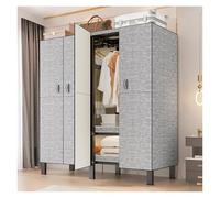 Armoire De Rangement En Tissu, Penderie Avec Housse, Garde-Robe Pliable, Penderie Avec Étagères Et Tringles, Armoires Portable En Toile, Portable Avec Rail De Suspension(F,87x172x52cm/34X68X21IN)