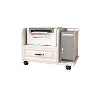 Armoire de rangement for tour d'ordinateur, support de rangement à 2 niveaux, support PC avec roues verrouillables, s'applique au bureau, à la chambre à coucher, au café Internet, peut supporter 45 kg