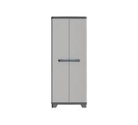 Armoire De Rangement Haute Keter Linear - Noir / Gris - 68 X 39 X 173 Cm - 3 Etageres Réglables - Cadenassable