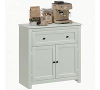 Armoire de rangement HOMCOM, armoire de cuisine moderne avec étagère réglable, tiroir et double porte, buffet pour salon, salle à manger, couloir, vert