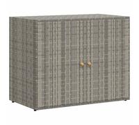 Armoire de rangement jardin Gris 100x55,5x80 cm Résine tressée