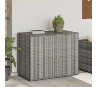 Armoire de rangement jardin Gris 100x55,5x80 cm Résine tressée vidaXL