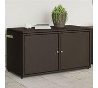 Armoire de rangement jardin marron 110x55x60,5cm résine tressée Marron G