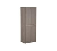 Vidaxl Armoire De Rangement Jardin Marron 65x45x172 Cm Pp Aspect Bois Marron