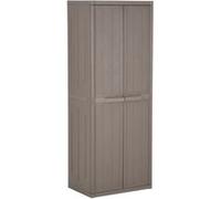 Vidaxl Armoire De Rangement Jardin Marron 65x45x172 Cm Pp Aspect Bois Marron