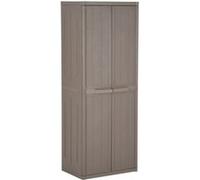 Armoire de bureau vidaXL Armoire de rangement jardin Marron 65x45x172 cm PP Aspect bois