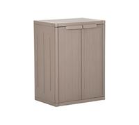 Armoire de Rangement de Jardin Noir 65x45x172cm PP Rotin Casier Outils vidaXL