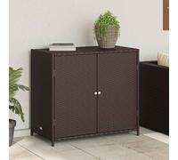 vidaXL Armoire de rangement de jardin 365544 – Résine tressée, 83x45x76 cm, Marron