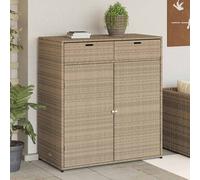 Armoire de Rangement Jardin Meuble d'Extérieur Patio Résine Tressée vidaXL